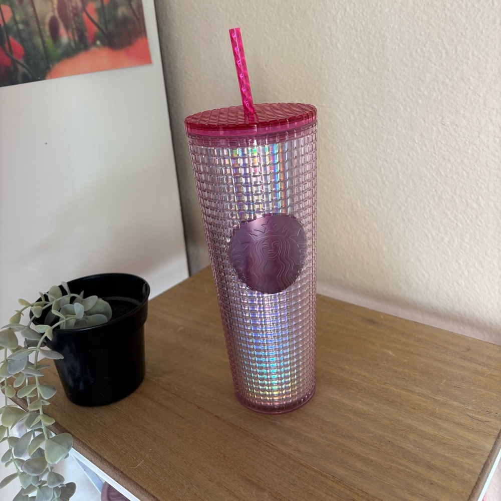 Starbucks Pink Iridescent Tumbler with Straw - 24oz
